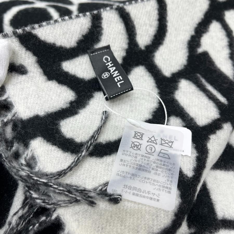 未使用 CHANEL シャネル カメリア ココマーク 大判 マフラー マフラー ブラック レディース【中古】 | CHANEL | 04