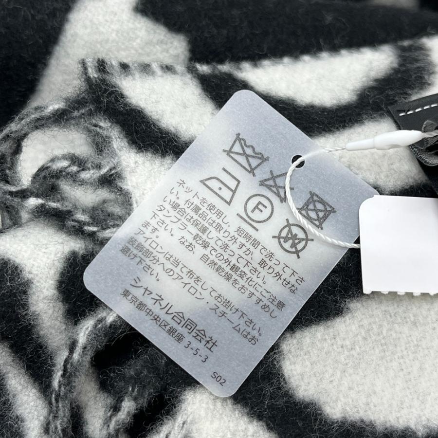 未使用 CHANEL シャネル カメリア ココマーク 大判 マフラー マフラー ブラック レディース【中古】 | CHANEL | 06