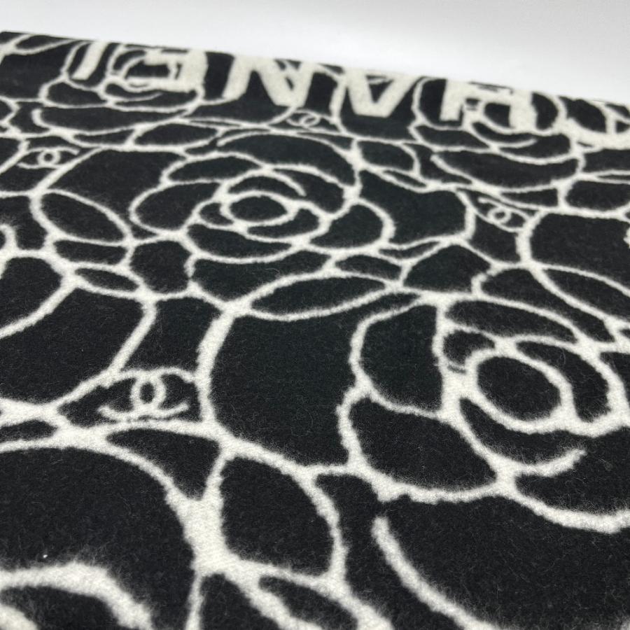 未使用 CHANEL シャネル カメリア ココマーク 大判 マフラー マフラー ブラック レディース【中古】 | CHANEL | 07