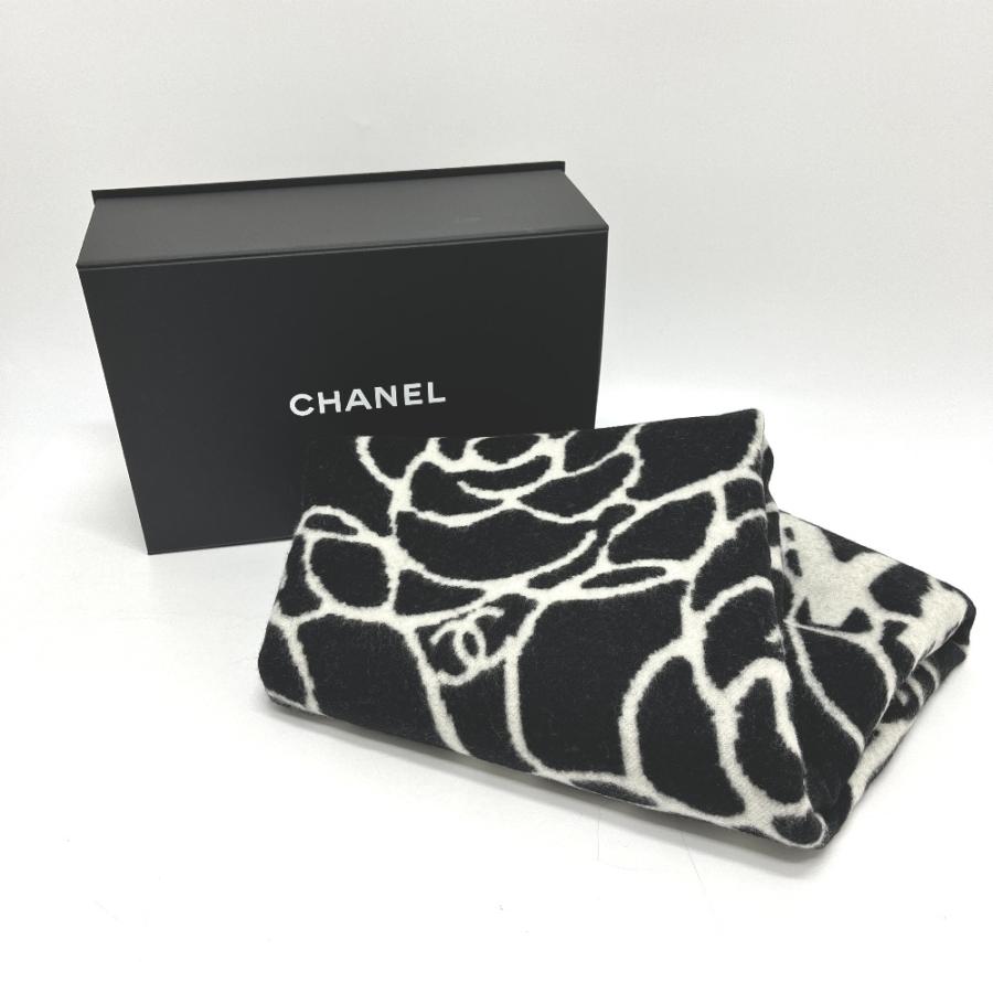 未使用 CHANEL シャネル カメリア ココマーク 大判 マフラー マフラー ブラック レディース【中古】 | CHANEL | 08