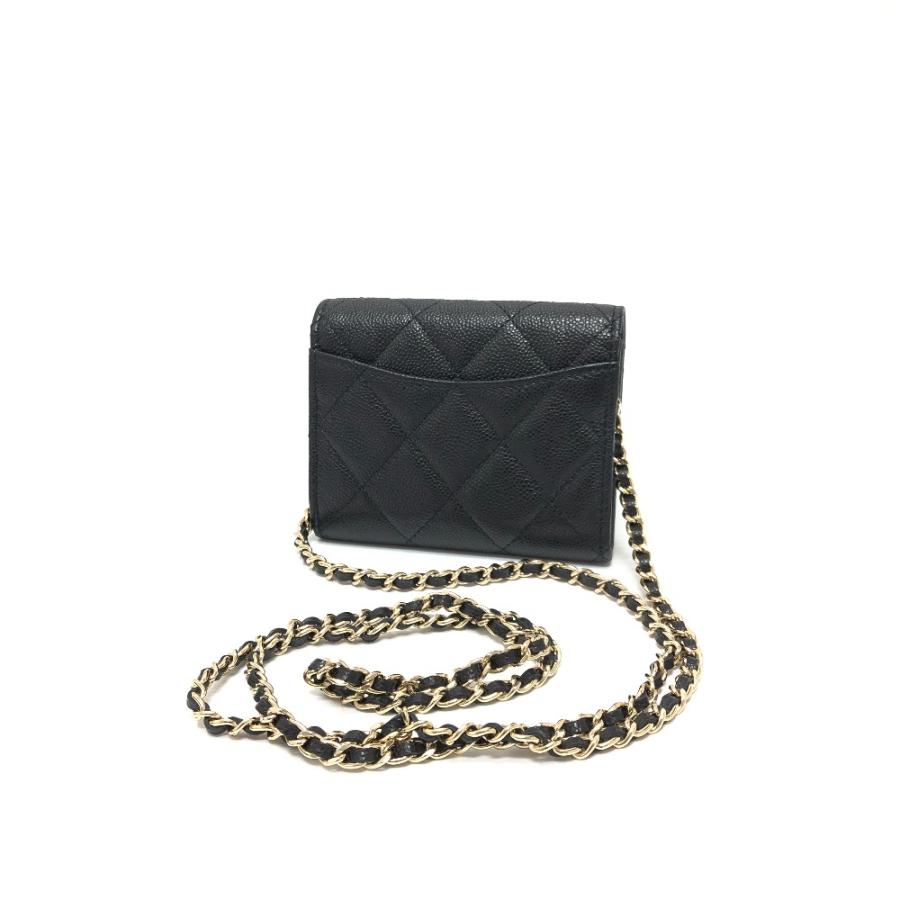 未使用 CHANEL シャネル AP0238 マトラッセ チェーンウォレット ポシェット ココマーク ショルダーバッグ ブラック レディース【中古】 | CHANEL | 01