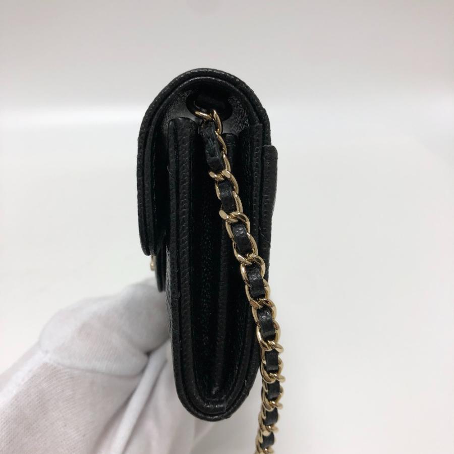 未使用 CHANEL シャネル AP0238 マトラッセ チェーンウォレット ポシェット ココマーク ショルダーバッグ ブラック レディース【中古】 | CHANEL | 02