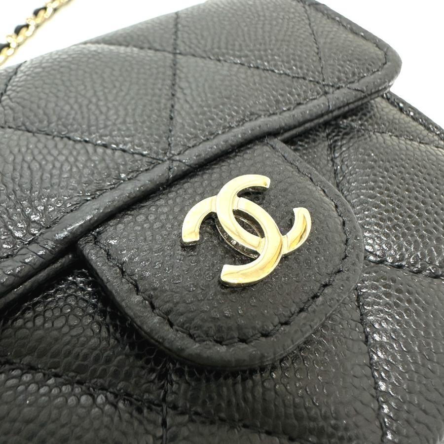 未使用 CHANEL シャネル AP0238 ココマーク マトラッセ ポシェット コインケース ブラック レディース【中古】 | CHANEL | 05
