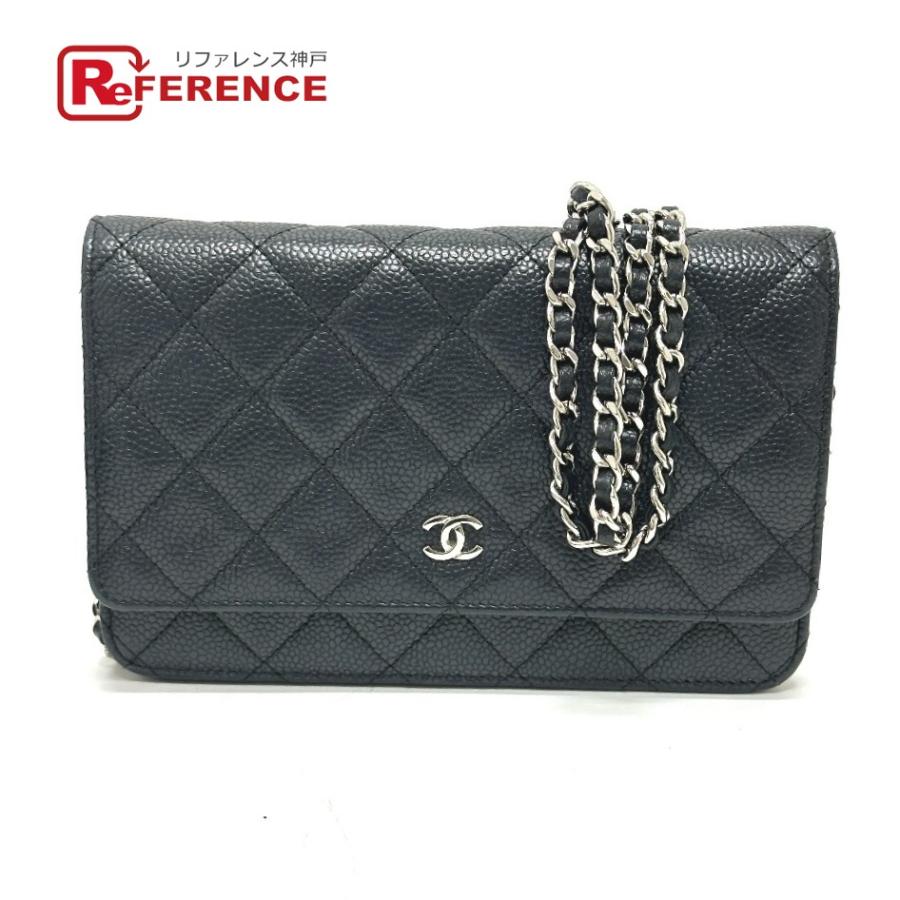 CHANEL シャネル AP0250 チェーンウォレット カバン マトラッセ ショルダーバッグ ブラック レディース【中古】 | CHANEL