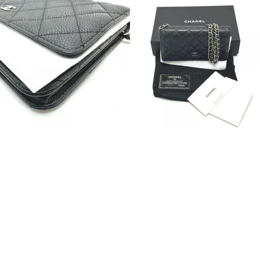 CHANEL シャネル AP0250 チェーンウォレット カバン マトラッセ ショルダーバッグ ブラック レディース【中古】 | CHANEL | 09