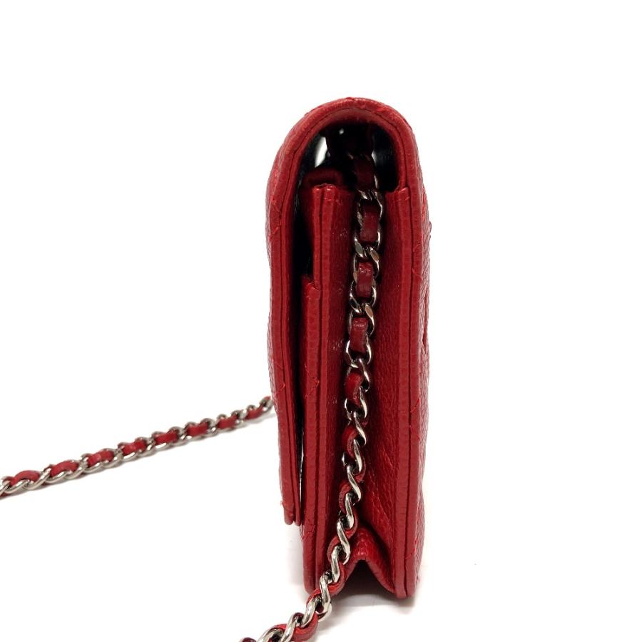 CHANEL シャネル AP0250 CC ココマーク クラシック  チェーンウォレット 斜め掛け カバン バッグ ショルダーバッグ レッド 【中古】 | CHANEL | 03