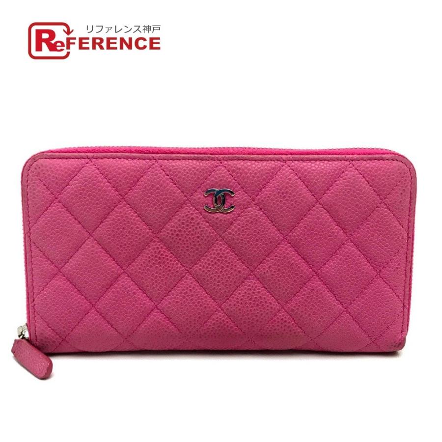 CHANEL シャネル A50097 長財布 マトラッセ CC ココ 長財布(あり) ソフトキャビアスキン レディース ピンク
