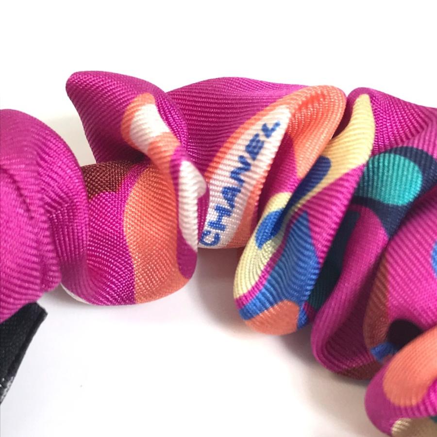 CHANEL シャネル ヘアアクセサリー 2022年VIP限定 チェーンモチーフ ノベルティ シュシュ シルク マルチカラー レディース【中古】未使用 | CHANEL | 07