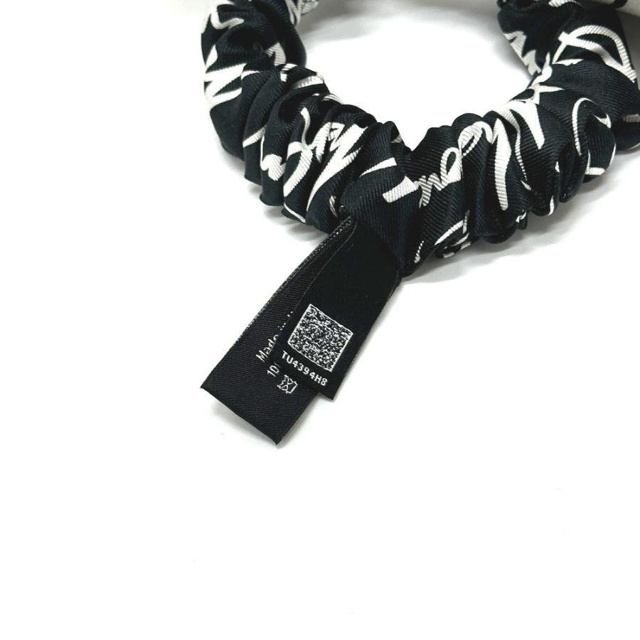 未使用 CHANEL シャネル 総柄 バイカラー リボン ヘアアクセサリー 髪飾り 小物 シュシュ ブラック レディース【中古】 | CHANEL | 04