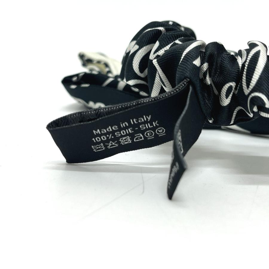 未使用 CHANEL シャネル 総柄 バイカラー リボン ヘアアクセサリー 髪飾り シュシュ ブラック レディース【中古】 | CHANEL | 03