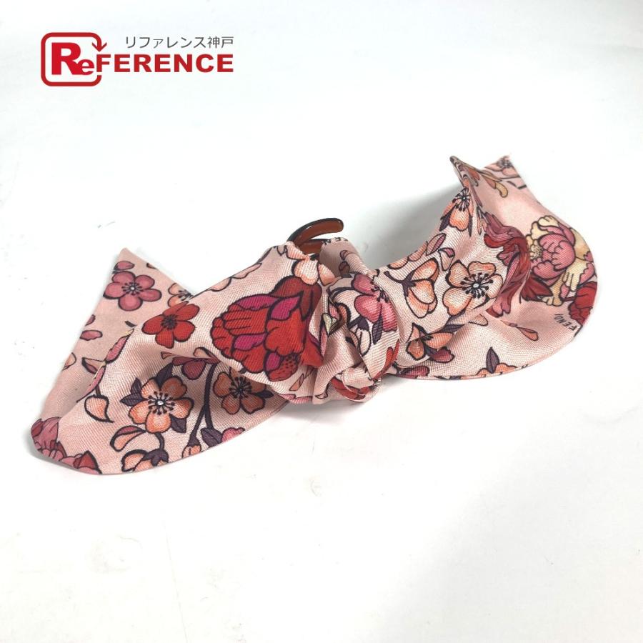 美品 FENDI フェンディ リボン ヘアクリップ りぼん ヘアアクセサリー バレッタ ピンク レディース【中古】 | FENDI