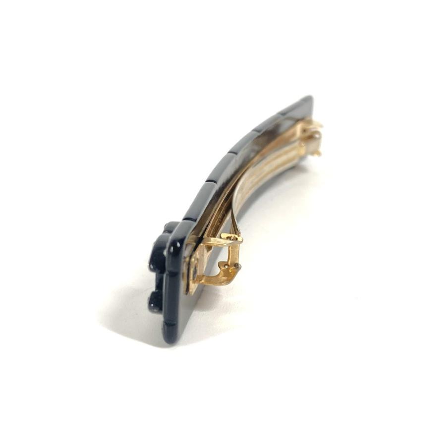 CHANEL シャネル CC ココマーク ロゴ ラインストーン アクセサリー ヘアアクセサリー 08A バレッタ ブラック レディース【中古】 | CHANEL | 02