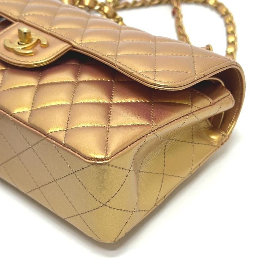 未使用 CHANEL シャネル A01113 マトラッセ23 Wフラップ CC ココマーク ショルダーバッグ ゴールド レディース【中古】 | CHANEL | 03