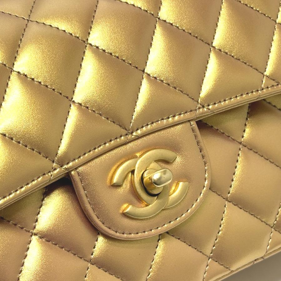 未使用 CHANEL シャネル A01113 マトラッセ23 Wフラップ CC ココマーク ショルダーバッグ ゴールド レディース【中古】 | CHANEL | 05