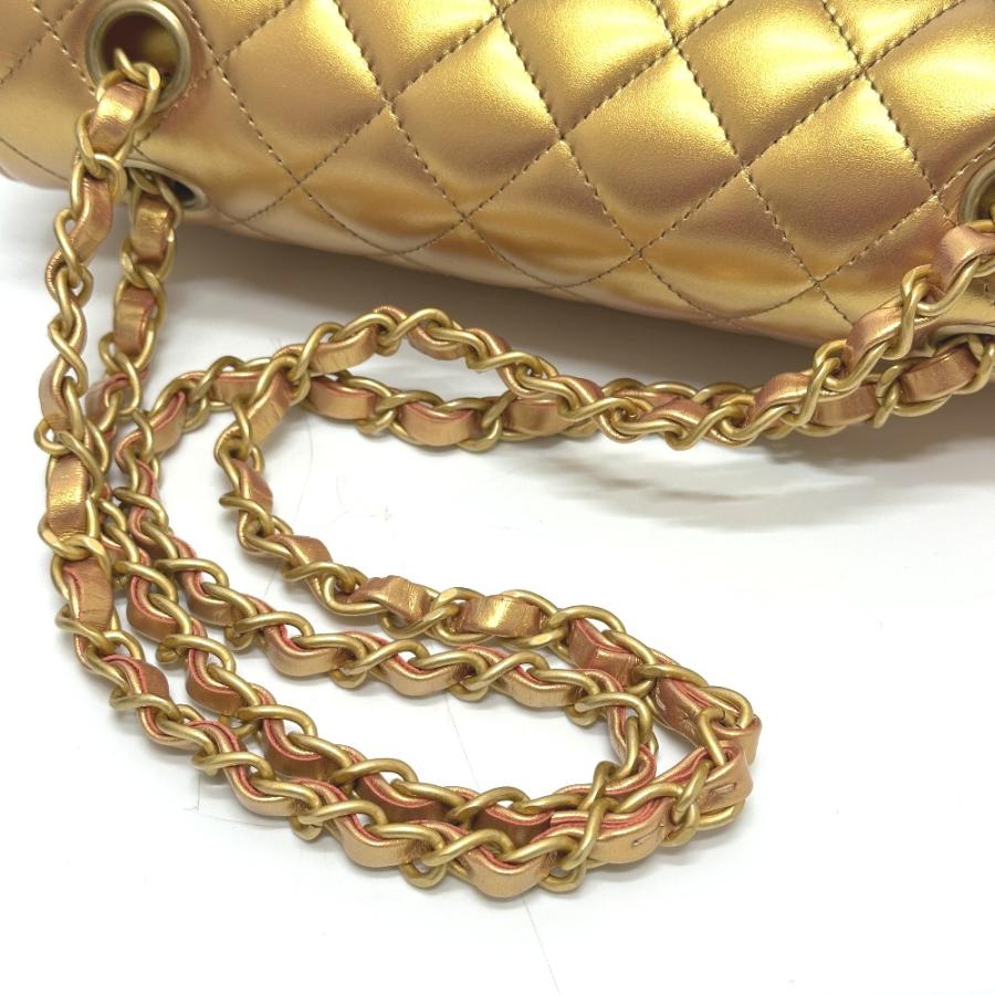 未使用 CHANEL シャネル A01113 マトラッセ23 Wフラップ CC ココマーク ショルダーバッグ ゴールド レディース【中古】 | CHANEL | 06