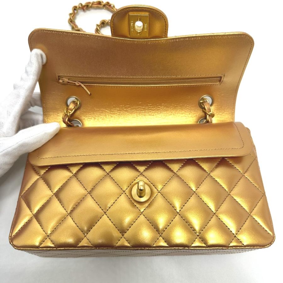 未使用 CHANEL シャネル A01113 マトラッセ23 Wフラップ CC ココマーク ショルダーバッグ ゴールド レディース【中古】 | CHANEL | 08