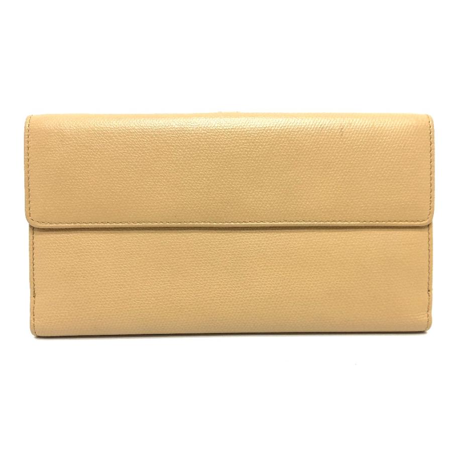 シャネル CHANEL 二つ折り 長財布 ココマーク ベージュ ココボタン CHANEL シャネル ココボタン 財布 2つ折り財布 長財布