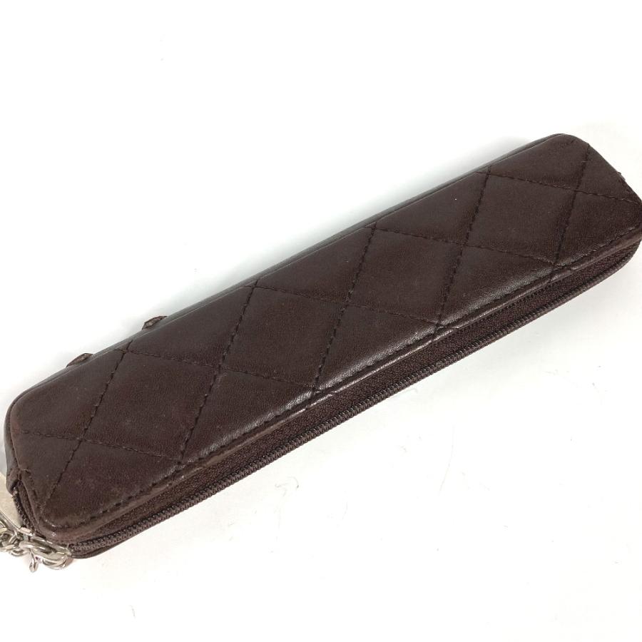 CHANEL シャネル CC ココマーク 筆箱 ステーショナリー カンボンライン ペンケース ブラウン レディース【中古】 | CHANEL | 04