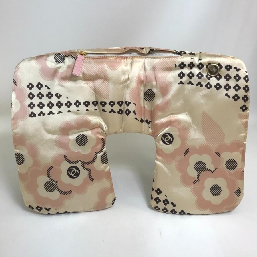 CHANEL シャネル カメリア アイマスク ポーチ ピロー セット トラベルケース ナイロン ピンク レディース【中古】_1