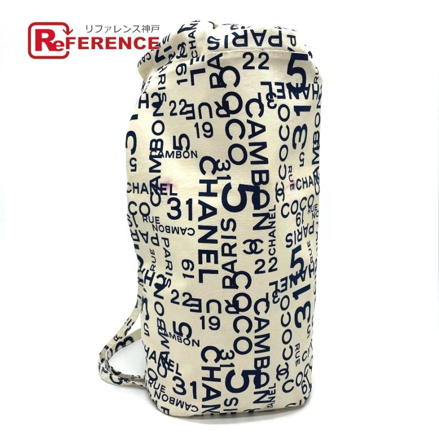 CHANEL シャネル バイシーライン 巾着 リュック ナップサック ショルダーバッグ スポーツバッグ アイボリー×ネイビー系  :31648-19776-14:リファレンス コレクション - 通販 - Yahoo!ショッピング