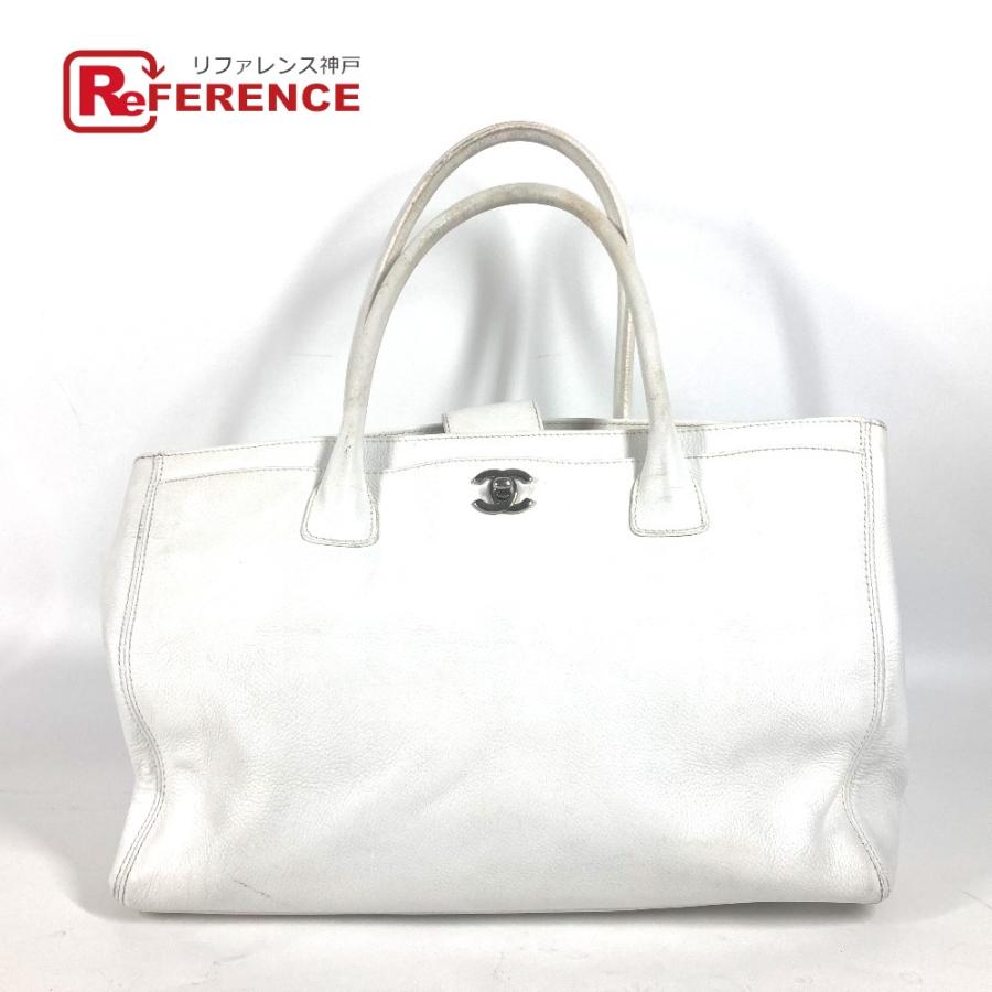 CHANEL シャネル エグゼグティブ CC ココマーク カバン ショルダーバッグ 肩掛け トートバッグ ホワイト レディース【中古】 | CHANEL