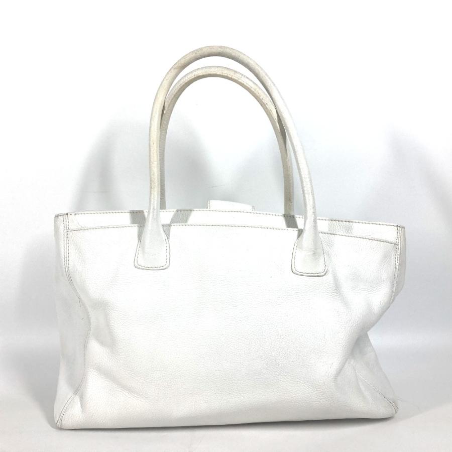 CHANEL シャネル エグゼグティブ CC ココマーク カバン ショルダーバッグ 肩掛け トートバッグ ホワイト レディース【中古】 | CHANEL | 01