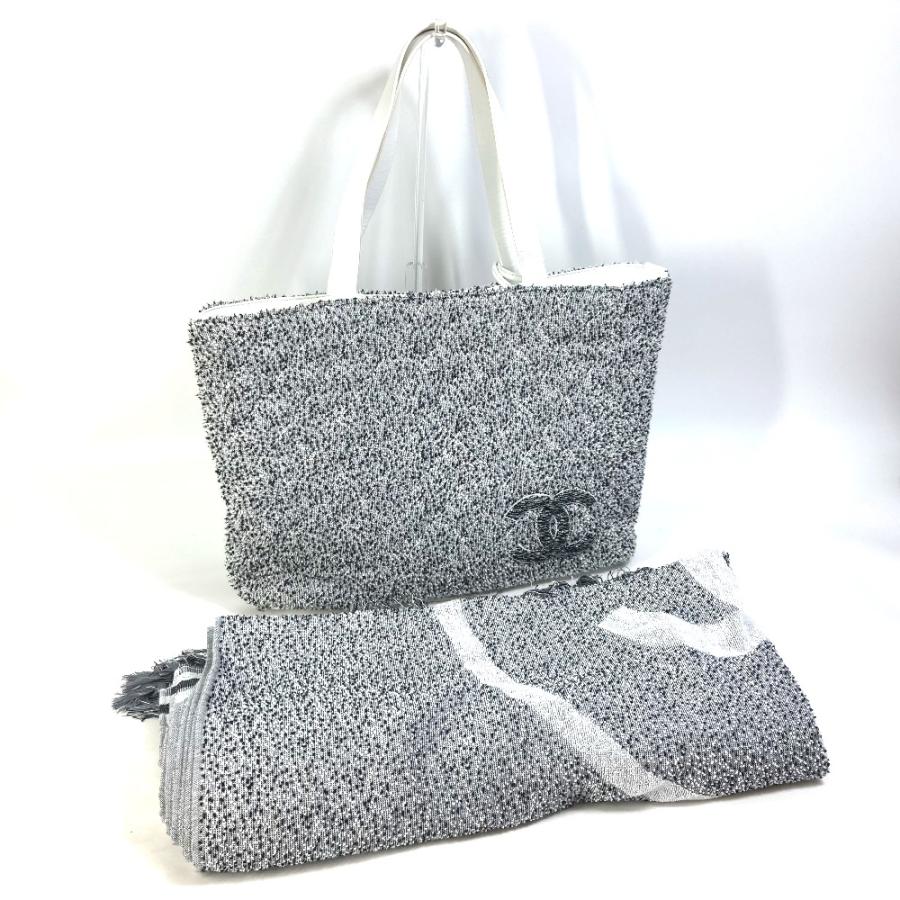 CHANEL シャネル 16P ビーチバッグ タオル ポーチ 3点セット パイル  