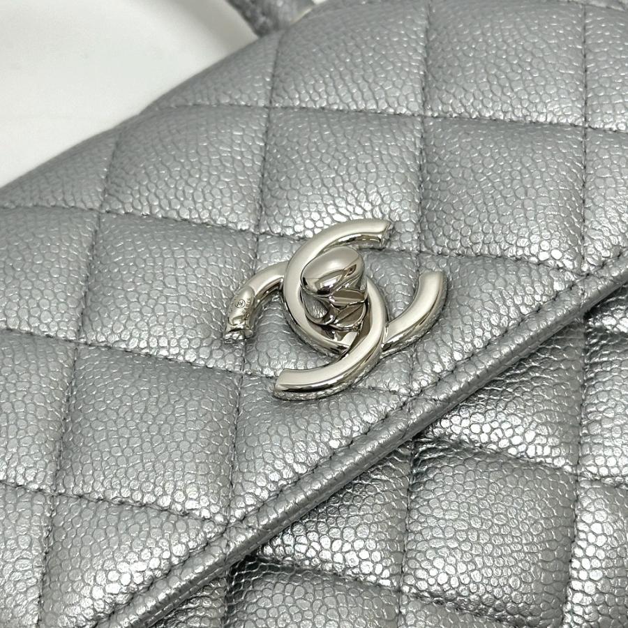 シャネル CHANEL ココマーク バレッタ マトラッセ シルバー シャネル CHANEL ココマーク バレッタ マトラッセ シルバー 楽天市場