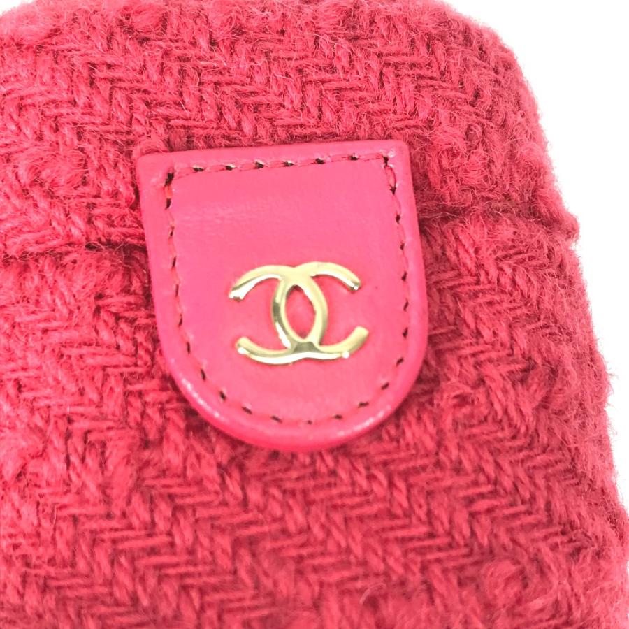 美品 CHANEL シャネル airpodsケース エアポッズ チェーン付き アップル apple ポーチ イヤフォンケース ピンク レディース【中古】の画像