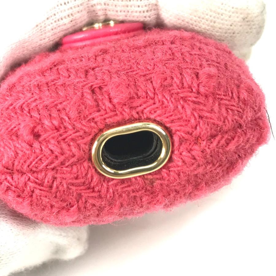 美品 CHANEL シャネル airpodsケース エアポッズ チェーン付き アップル apple ポーチ イヤフォンケース ピンク レディース【中古】の画像