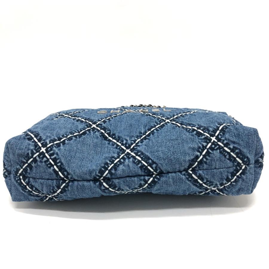 未使用 CHANEL シャネル AS3260 シャネル22 マトラッセ メダルチャーム付  スモール ホーボー 肩掛けバック ブルー レディース【中古】の画像