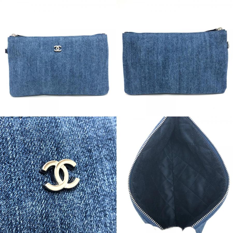 未使用 CHANEL シャネル AS3260 シャネル22 マトラッセ メダルチャーム付  スモール ホーボー 肩掛けバック ブルー レディース【中古】の画像