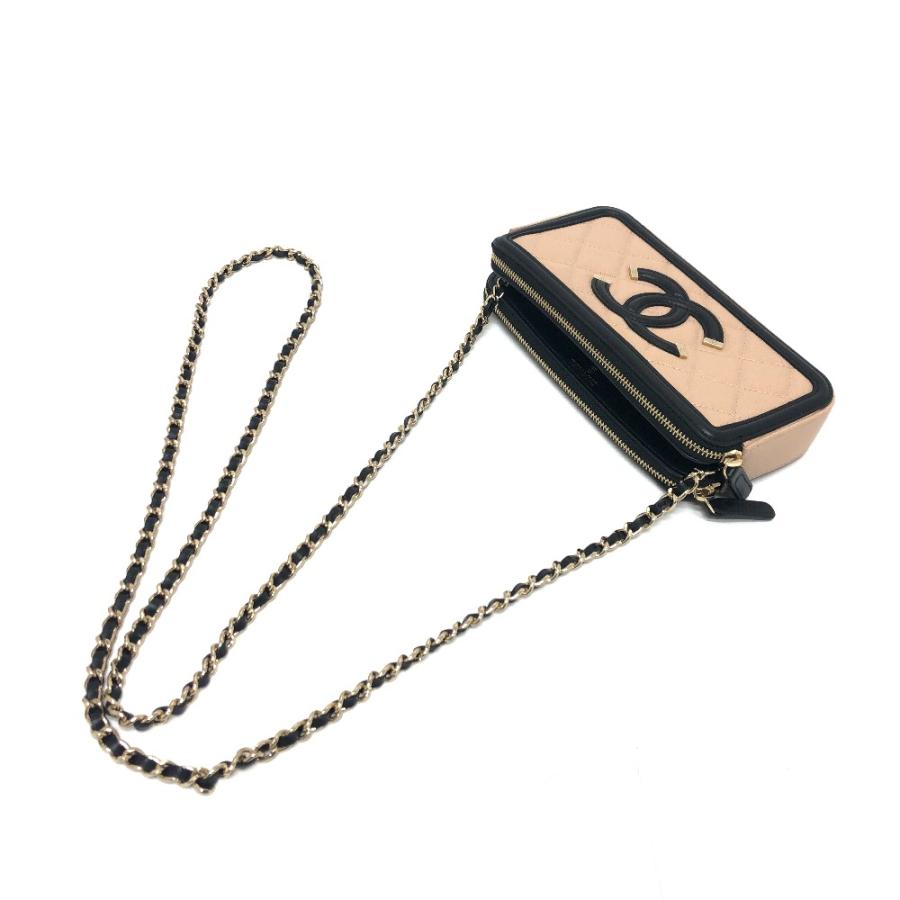 新品同様 CHANEL シャネル A84450 CCフィリグリー バイカラー 財布 ウォレット 長財布 ウォレットチェーン ベージュ レディース【中古】 | CHANEL | 06