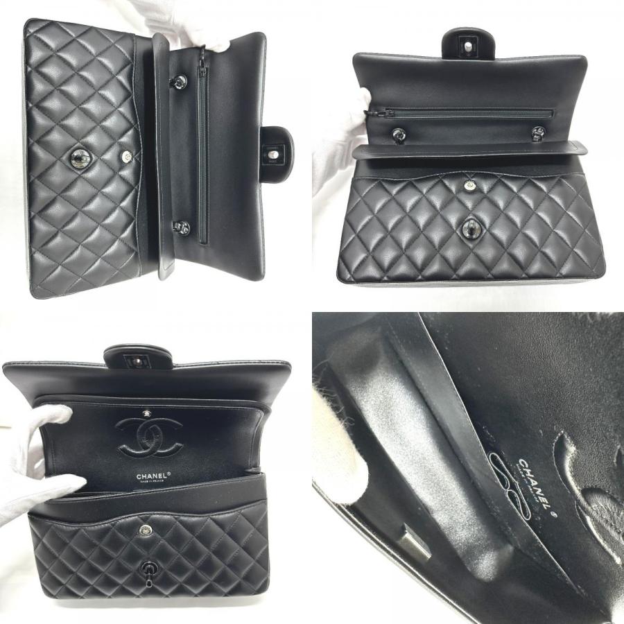 シャネル CHANEL マトラッセ25 ソーブラック A01112 Wフラップ Wチェーン ショルダーバッグ ラムスキン ブラック 未使用 CHANEL（シャネル） 未使用 A01112 マトラッセ25 ソーブラック W