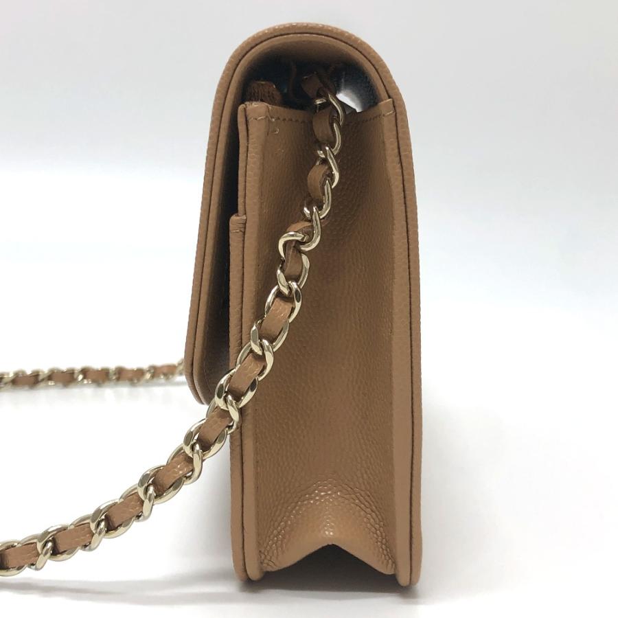 未使用 CHANEL シャネル AP4653 ココマーク チェーンウォレット メティエダール コレクション ショルダー ベージュ レディース【中古】_3