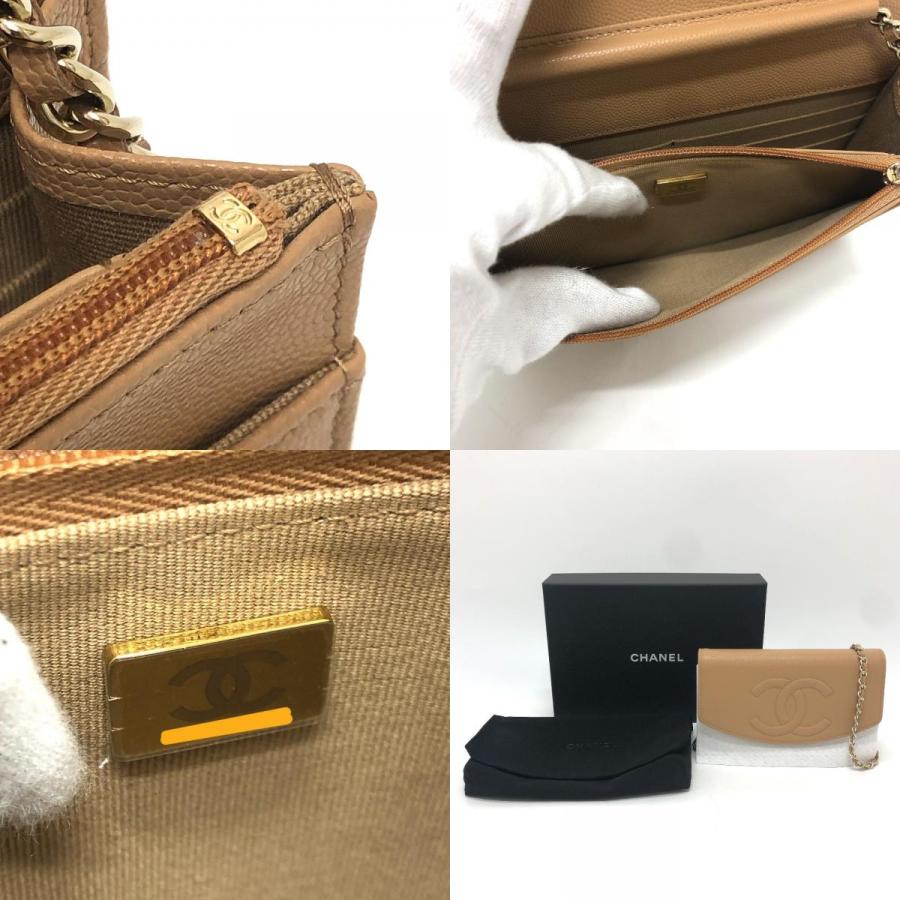未使用 CHANEL シャネル AP4653 ココマーク チェーンウォレット メティエダール コレクション ショルダー ベージュ レディース【中古】_9