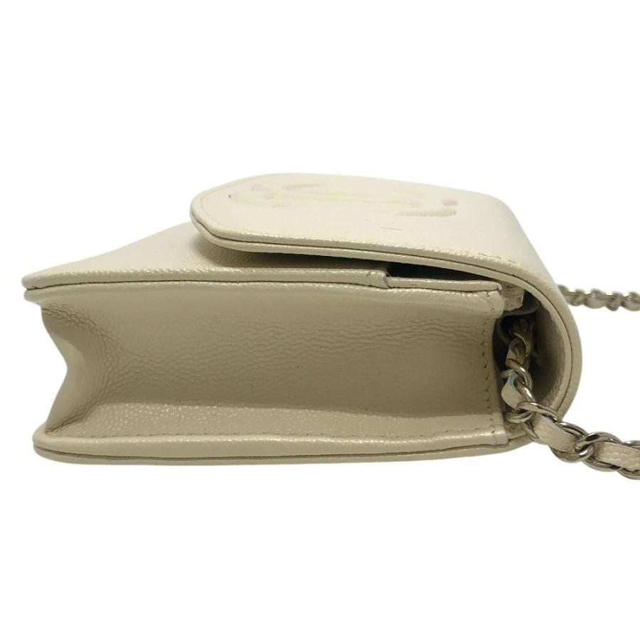 未使用 CHANEL シャネル AP4653 カバン チェーンウォレット メティエダール コレクション ショルダーバッグ ホワイト レディース【中古】_3