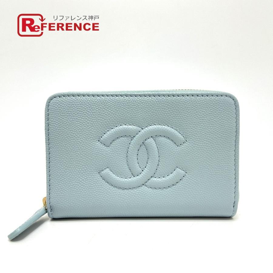 未使用 CHANEL シャネル AP4658 ココマーク メティエダール カードケース 財布 ウォレット コインケース ブルー レディース【中古】 | CHANEL