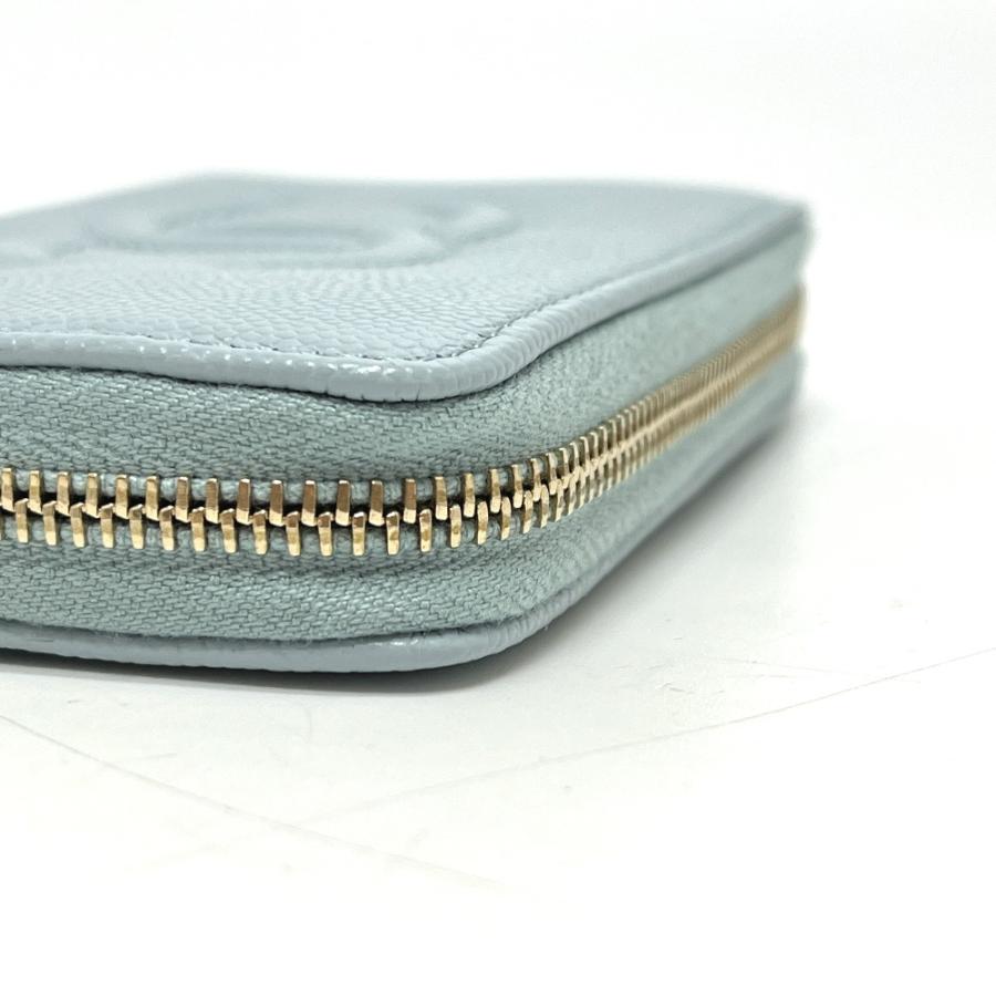 未使用 CHANEL シャネル AP4658 ココマーク メティエダール カードケース 財布 ウォレット コインケース ブルー レディース【中古】 | CHANEL | 04
