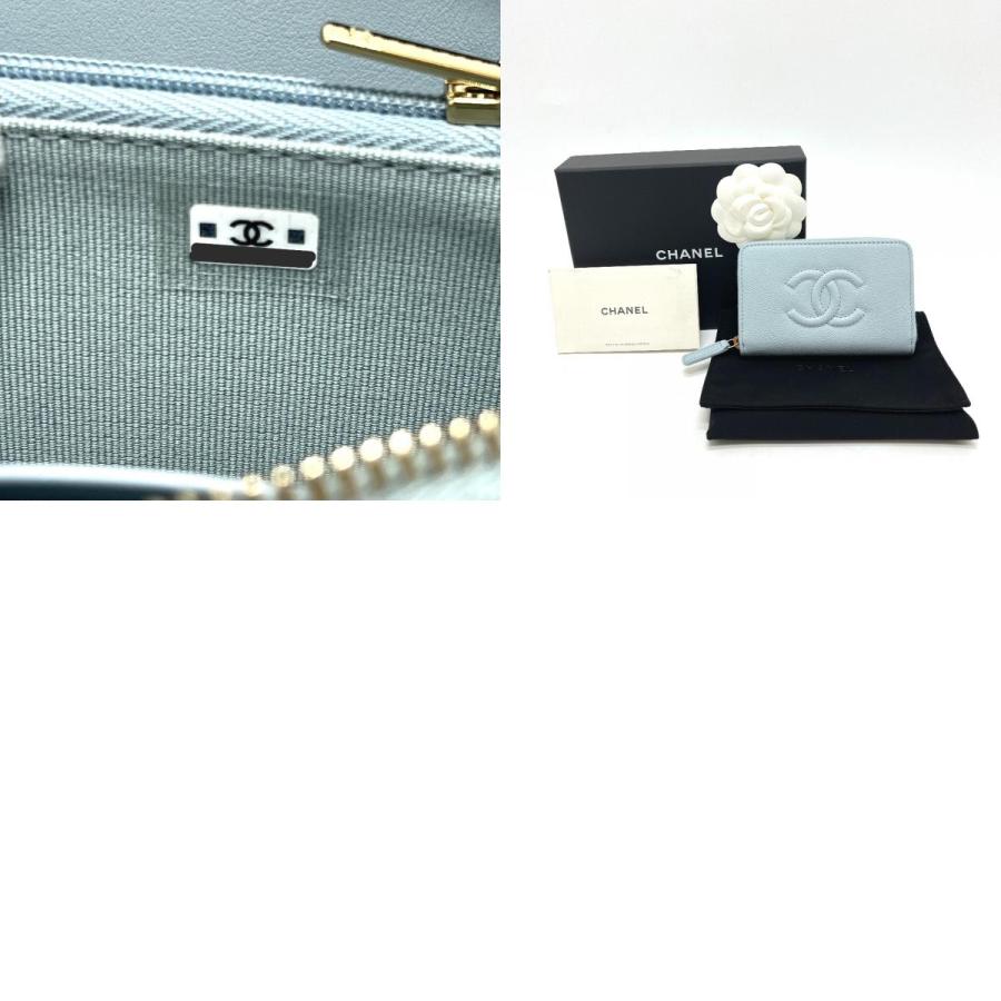 未使用 CHANEL シャネル AP4658 ココマーク メティエダール カードケース 財布 ウォレット コインケース ブルー レディース【中古】 | CHANEL | 09