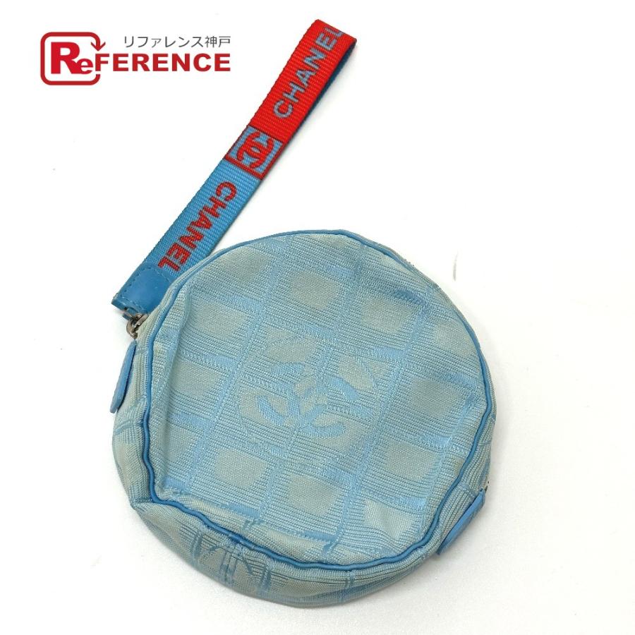 CHANEL シャネル ラウンド ストラップ付 スポーツ ポーチ ブルー レディース【中古】 | CHANEL
