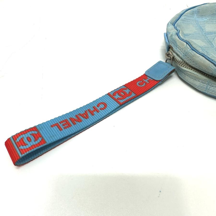 CHANEL シャネル ラウンド ストラップ付 スポーツ ポーチ ブルー レディース【中古】 | CHANEL | 06