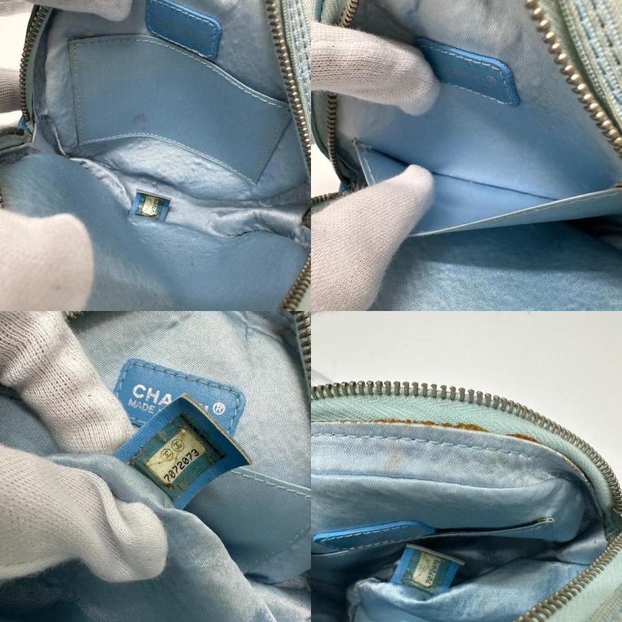 CHANEL シャネル ラウンド ストラップ付 スポーツ ポーチ ブルー レディース【中古】 | CHANEL | 09