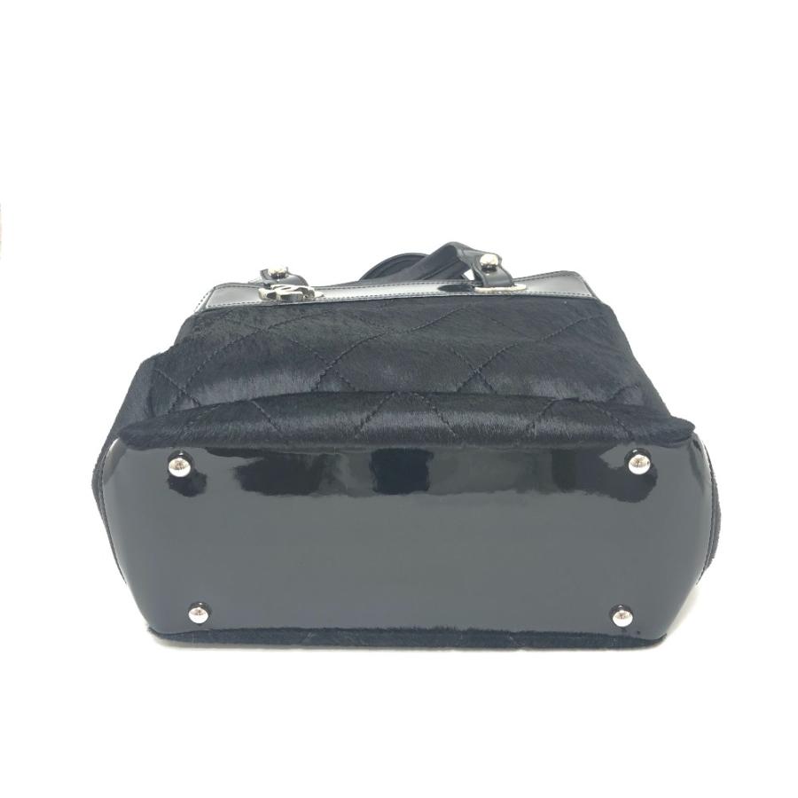 美品 CHANEL シャネル A34208 CC ココマーク パリビアリッツＰＭ エナメル×ハラコ×レザー トートバック カバン レディース【中古】 | CHANEL | 02