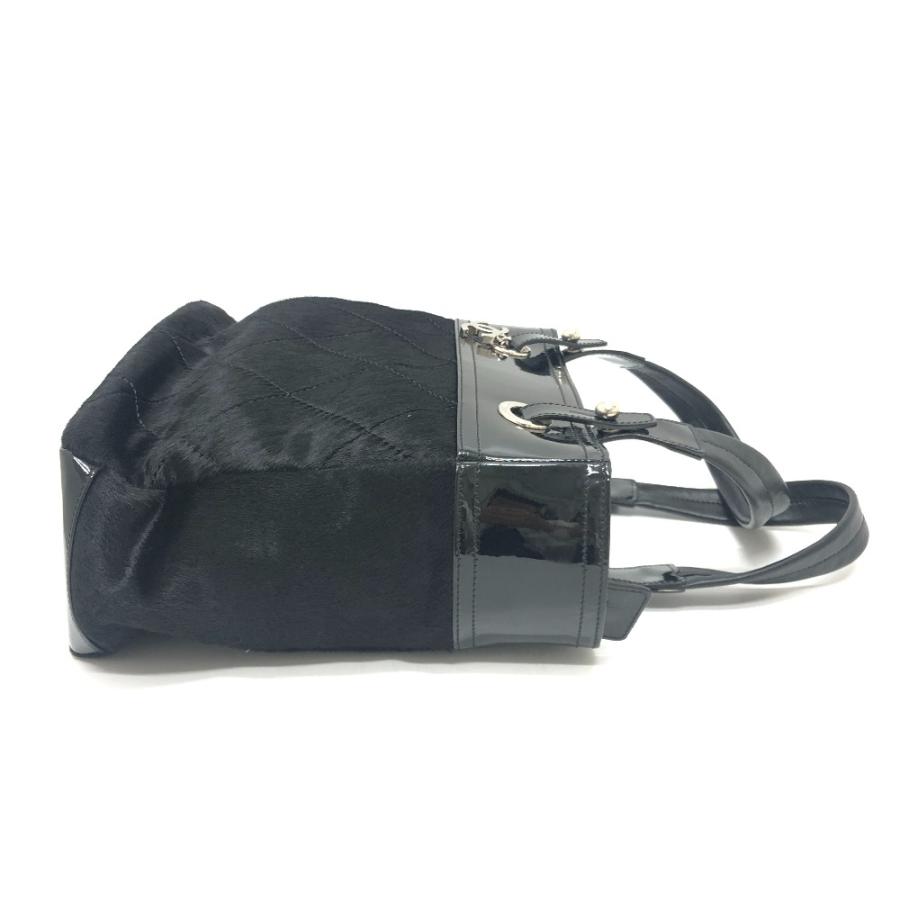美品 CHANEL シャネル A34208 CC ココマーク パリビアリッツＰＭ エナメル×ハラコ×レザー トートバック カバン レディース【中古】 | CHANEL | 03