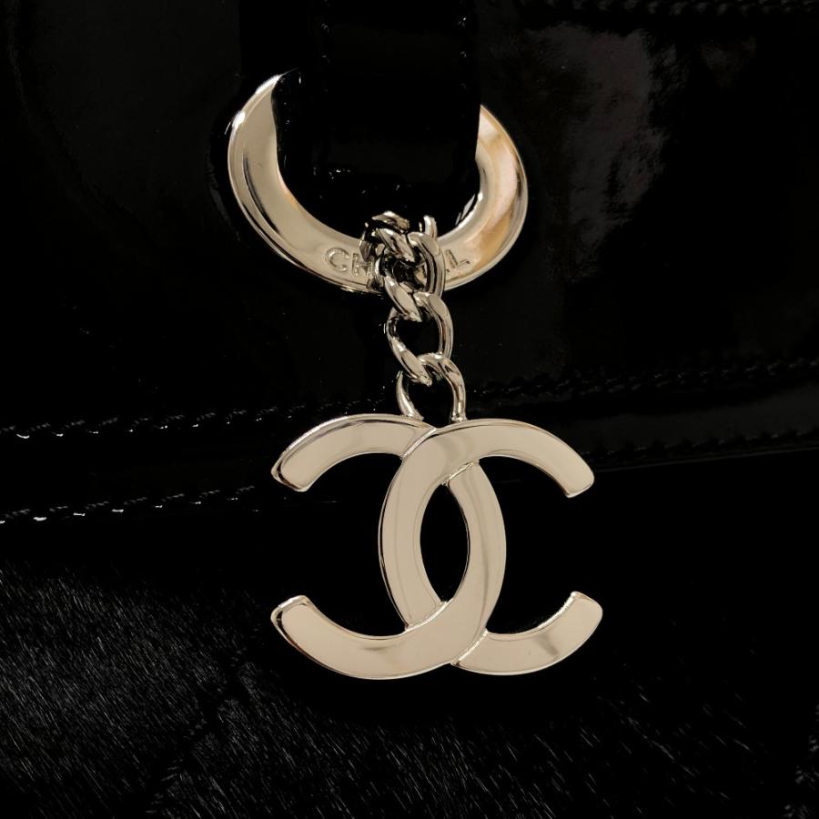 美品 CHANEL シャネル A34208 CC ココマーク パリビアリッツＰＭ エナメル×ハラコ×レザー トートバック カバン レディース【中古】 | CHANEL | 06