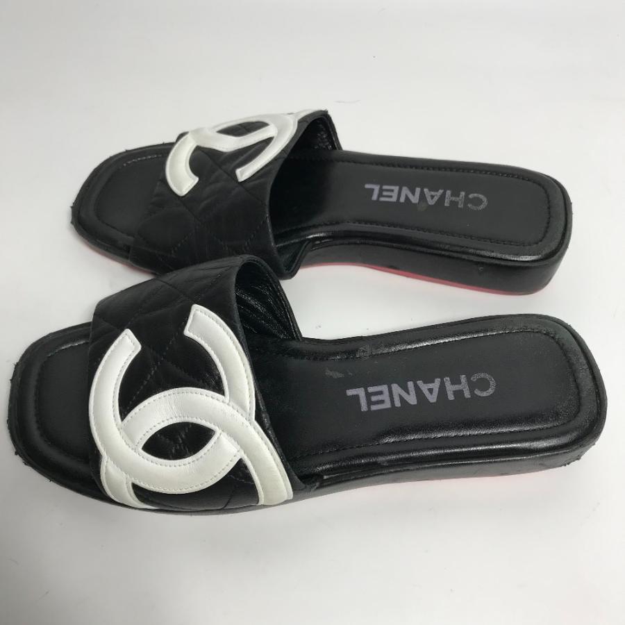 CHANEL シャネル G24468 CC ココマーク 靴 ペタンコ フラット 05C