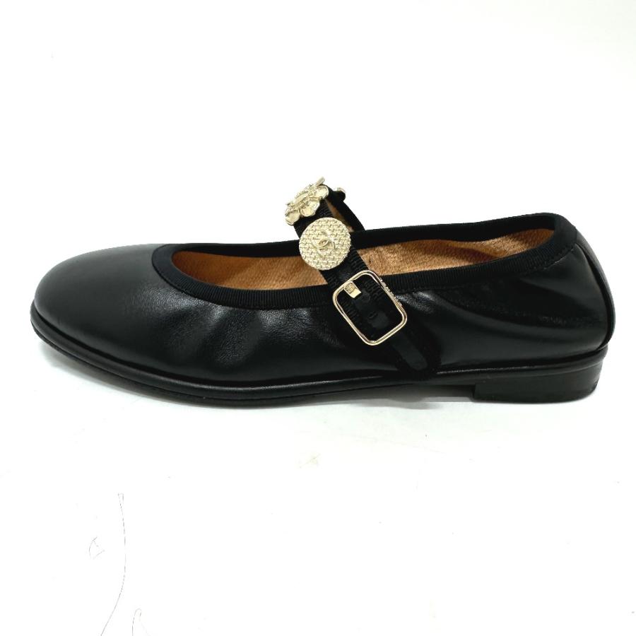 未使用 CHANEL シャネル G45778 メリージェーン フラット 24A サンダル ブラック レディース【中古】 | CHANEL | 03