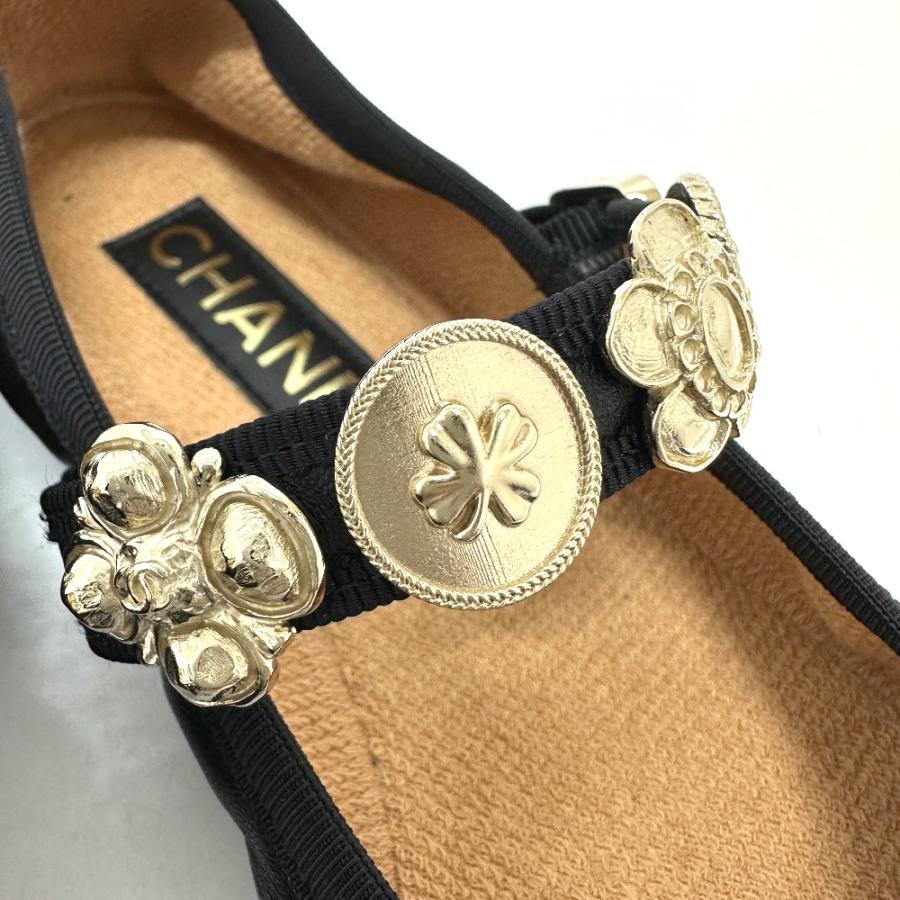 未使用 CHANEL シャネル G45778 メリージェーン フラット 24A サンダル ブラック レディース【中古】 | CHANEL | 08