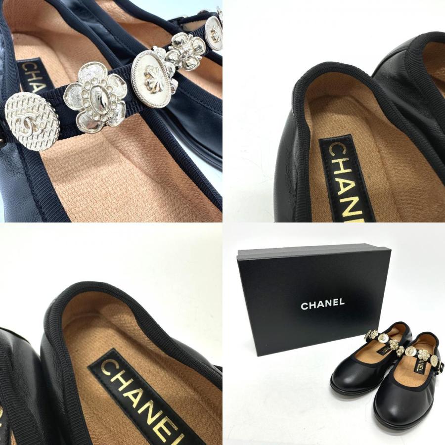未使用 CHANEL シャネル G45778 メリージェーン フラット 24A サンダル ブラック レディース【中古】 | CHANEL | 09